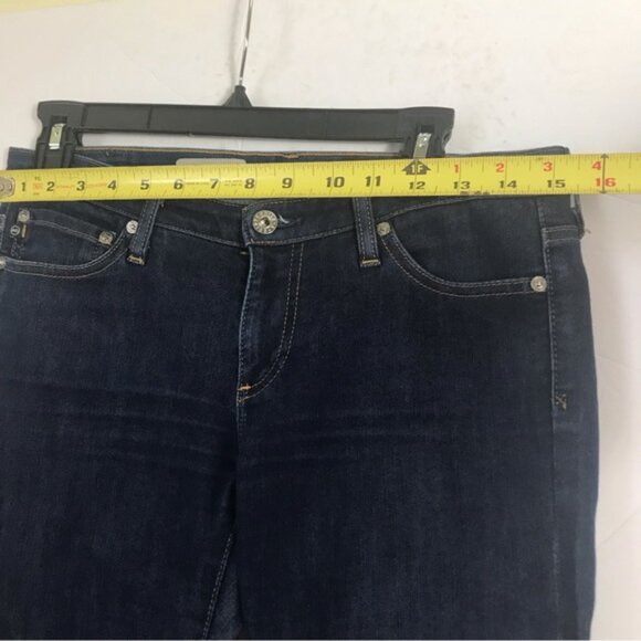 AG Adriano Goldschmied Angel Boot Cut Jeans Whiskering Jean Wide Flare Dark 28 R - Picture 11 of 16